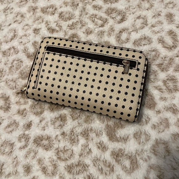 Fossil Cream and Black Polka Dot Wristlet - Picture 1 of 3
